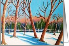 Winter Tree Scene Painting card