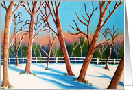 Winter Tree Scene Painting card