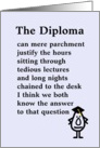 The Diploma card