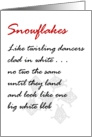 Snowflakes - a funny christmas poem card