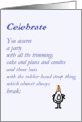 Celebrate - a funny birthday poem card