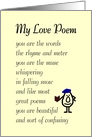 My Love Poem - a funny valentine poem card