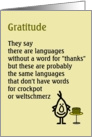 Gratitude - a (bad) Thank You Poem card