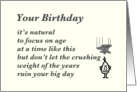 Your Birthday - a funny birthday poem (ivory) card