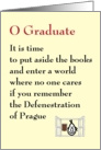 O Graduate - a quirky graduation poem (cream) card