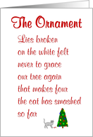 The Ornament - a funny Christmas poem card