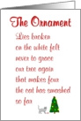 The Ornament - a funny Christmas poem card