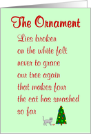 The Ornament - a funny Christmas poem card
