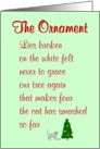 The Ornament - a funny Christmas poem card