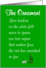 The Ornament - a funny Christmas poem card