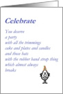 Celebrate  a funny birthday poem card