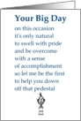 Your Big Day - a funny congratulations poem card