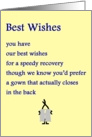 Best Wishes - A funny Get Well Poem card