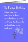 The Furtive Birthday - a funny birthday poem card