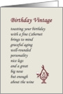 Birthday Vintage - a funny birthday poem card