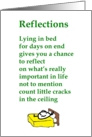 Reflections - a funny get well poem from all of us card