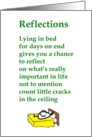 Reflections - a funny get well poem for (and from) a friend card