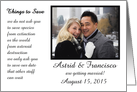 Things to Save - a funny save the date poem card