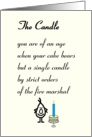 The Candle - a funny Birthday Poem card