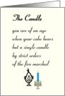 The Candle - a funny Birthday Poem for a friend card