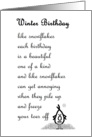 Winter Birthday - a funny Birthday Poem for a friend card