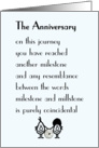 The Anniversary - A funny Wedding Anniversary Poem card