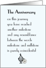 The Anniversary - A funny work/job anniversary poem card