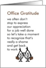 Office Gratitude  A funny Thank You Poem for the deserving employee card