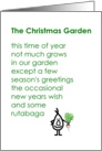 The Christmas Garden - a funny Christmas poem about a Winter harvest card