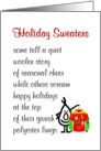 Holiday Sweaters - a funny Christmas poem card