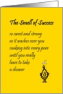 The Smell Of Success  a funny congratulations poem card