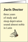 Juris Doctor - a funny law school graduation poem card