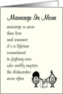 Marriage Is More - a funny Wedding Congratulations Poem card