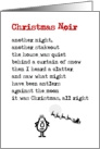 Christmas Noir - a funny Christmas poem card
