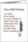 Your Half Century - a funny 50th birthday poem card