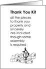 Thank You Kit - a funny thank you poem card