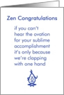 Zen Congratulations - a funny congratulations poem for the new grad card