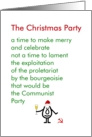 The Christmas Party - a funny Christmas poem card