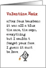 Valentine Noir - a funny poem for your Valentine card