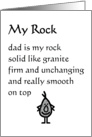 My Rock - A funny poem for dad card