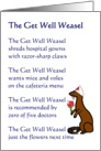 The Get Well Weasel - a funny get well poem card