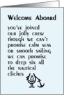 Welcome Aboard - a funny poem for your new hire card