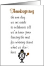 Thanksgiving - a funny Happy Thanksgiving poem card