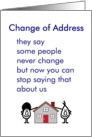 Change of Address - a funny change of address poem card