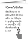 Doctor’s Orders - a funny get well soon poem card