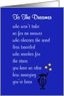 To The Dreamer - a funny college graduation poem card