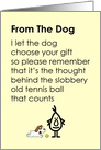From The Dog - a funny happy birthday poem card
