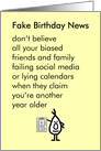 Fake Birthday News - a funny happy birthday poem card