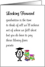 Looking Forward - a funny poem to congratulate a new high school grad card
