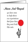 Above And Beyond - a funny employee appreciation poem card